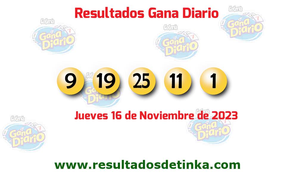 Resultados último sorteo de Gana Diario