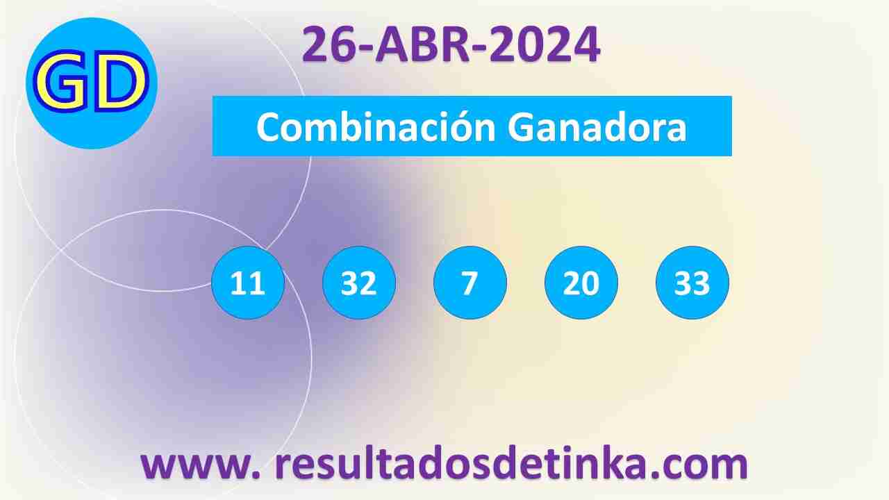 Resultados Lotería Intralot de Perú del Viernes 26 de Abril de 2024